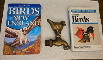Lot 5-389 Two Bird Books, One Outside Spigot (White Shelf 2)