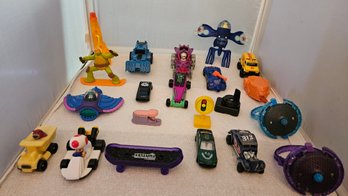 Lot 5-396 McD Vehicles, Hot Wheels, Hasbro, Etc. (White Shelf 2)