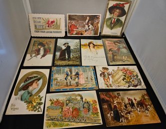 Lot 6-11  Postcards (12) Mt. Vernon Tucks, Generic.  Birthday, Anniversary,  (top 2-drawer)