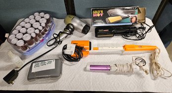 Lot 400 Hair Lot Hot Curlers, Dryers, No No System, Etc. (White Shelf 2)
