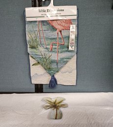 Lot 5-403 Flamingo 6 Ft. Runner And Spoon Rest (White Shelf 2)