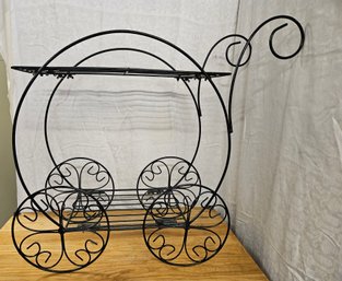 Lot 6-30 Tea-cart Shaped Plant Stand (on Ramp)