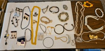 Lot 6-61 Estate Jewelry, Necklaces, Monet Bracelet, Earrings. Etc. (Top Lateral)