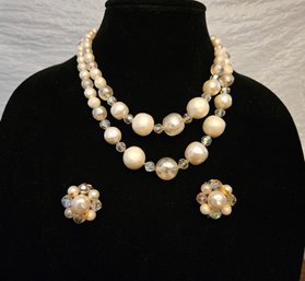 Lot 6-64 Vintage 2-strand Hollow Faux Pearl Beads (Top Lateral)