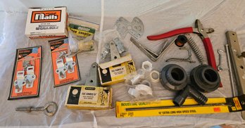 Lot 6-65 Five Inch Hinges, Extra Long Drill Bit Plus This And That (TIR-2)