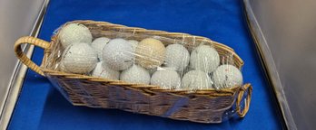 Lot 6-98 Two Dozen Golf Balls In Basket (TIR-2)