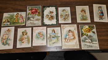 Lot 6-121 One Dozen Trade Cards Late 1800s (top 2-drawer)