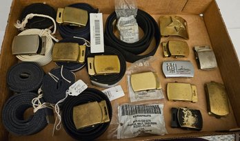 Lot 6-134 Military Belts And Buckles (TIR-2)