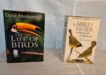 Lot 6-168 2 Bird Books Life Of Birds, Sibley  (Green Shelf)