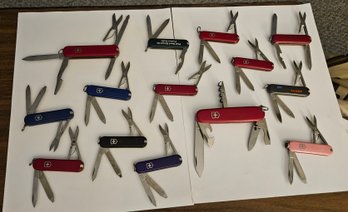 Lot 6-182 Victorinox Pocket Knives (14) (top 2-drawer)