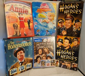 Lot 6-186 DVDs Hogan's Heroes, Petticoat J, Etc.  (white Shelf 2)