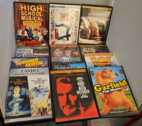 Lot 6-189 One Dozen DVDs PG Rating HS Musical, Etc.  (white Shelf 2)