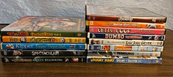 Lot 6-199 Children'sYoung Adult  DVDs  (white Shelf 2)