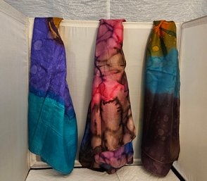 Lot 6-229 Three Scarves 100 Silk (Bottom Lateral)