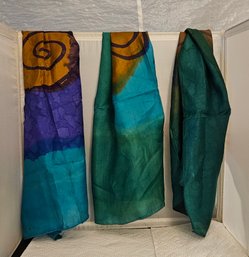 Lot 6-230 Three Scarves 100 Silk (Bottom Lateral)