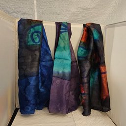 Lot 6-231 Three Scarves 100 Silk (Bottom Lateral)
