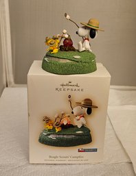 Lot 6-263 Hallmark Keepsake 2007 Beagle Scouts' Campfire (bottom Lateral)