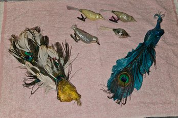 Lot 6-296 Bird Ornaments With Clips (Ethan Allen)