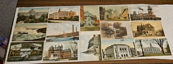 Lot KN 6-310 Fourteen Antique Postcards 1909, 1910, 1918  (top Two-drawer)