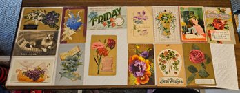 Lot KN 6-311 Fourteen Miscellaneous Postcards 9-1909 And 5-1910  (top Two-drawer)
