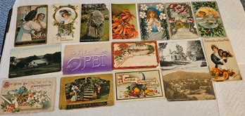 Lot KN 6-312 Sixteen Miscellaneous Postcards 1909, 1910  (top Two-drawer)