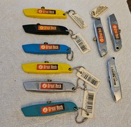 Lot 6-321 Nine Vintage Mini Great Neck Utility Box Cutter Knife (Top 2-drawer))