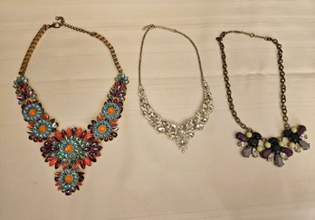 Lot 9-45 Three Sparkling Necklaces  (Bottom 2-Drawer