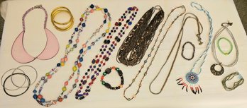 Lot 9-138 Necklaces, Bracelets, Seed Bead, Multi-color, Etc. (Bottom 2-Drawer)