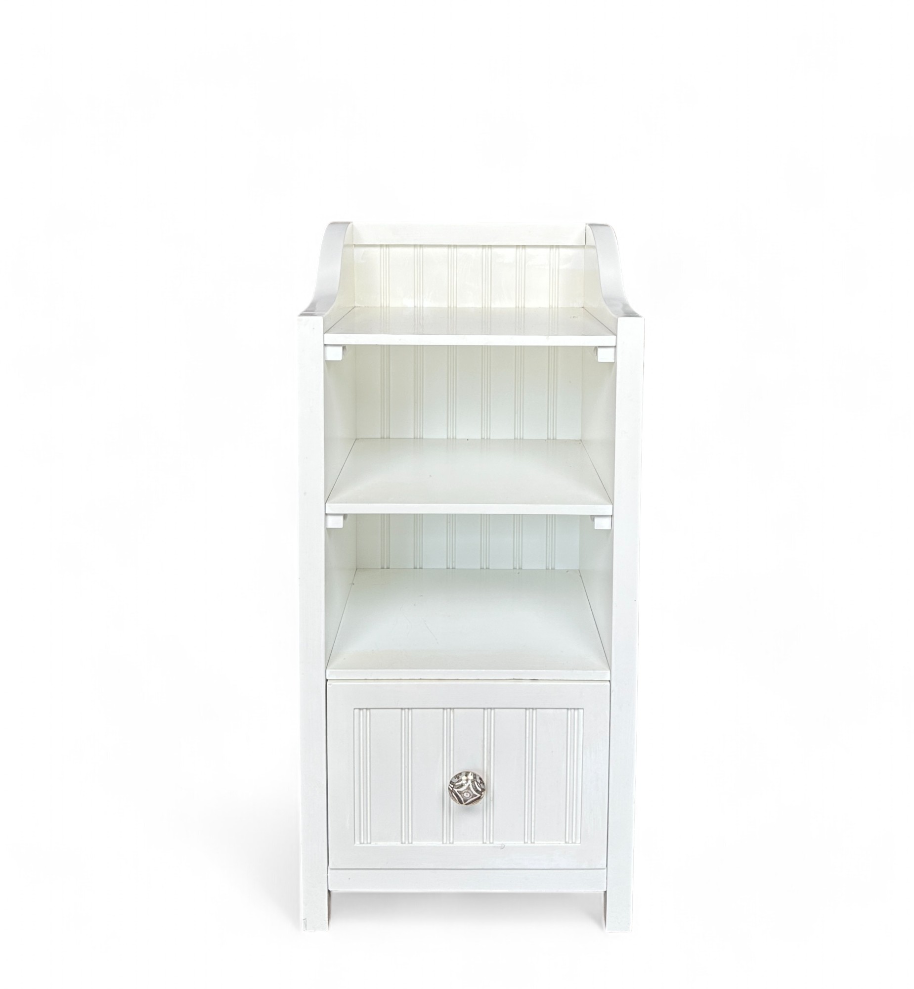 Pottery Barn Side Cottage Cabinet With Bottom Drawer Painted White ...