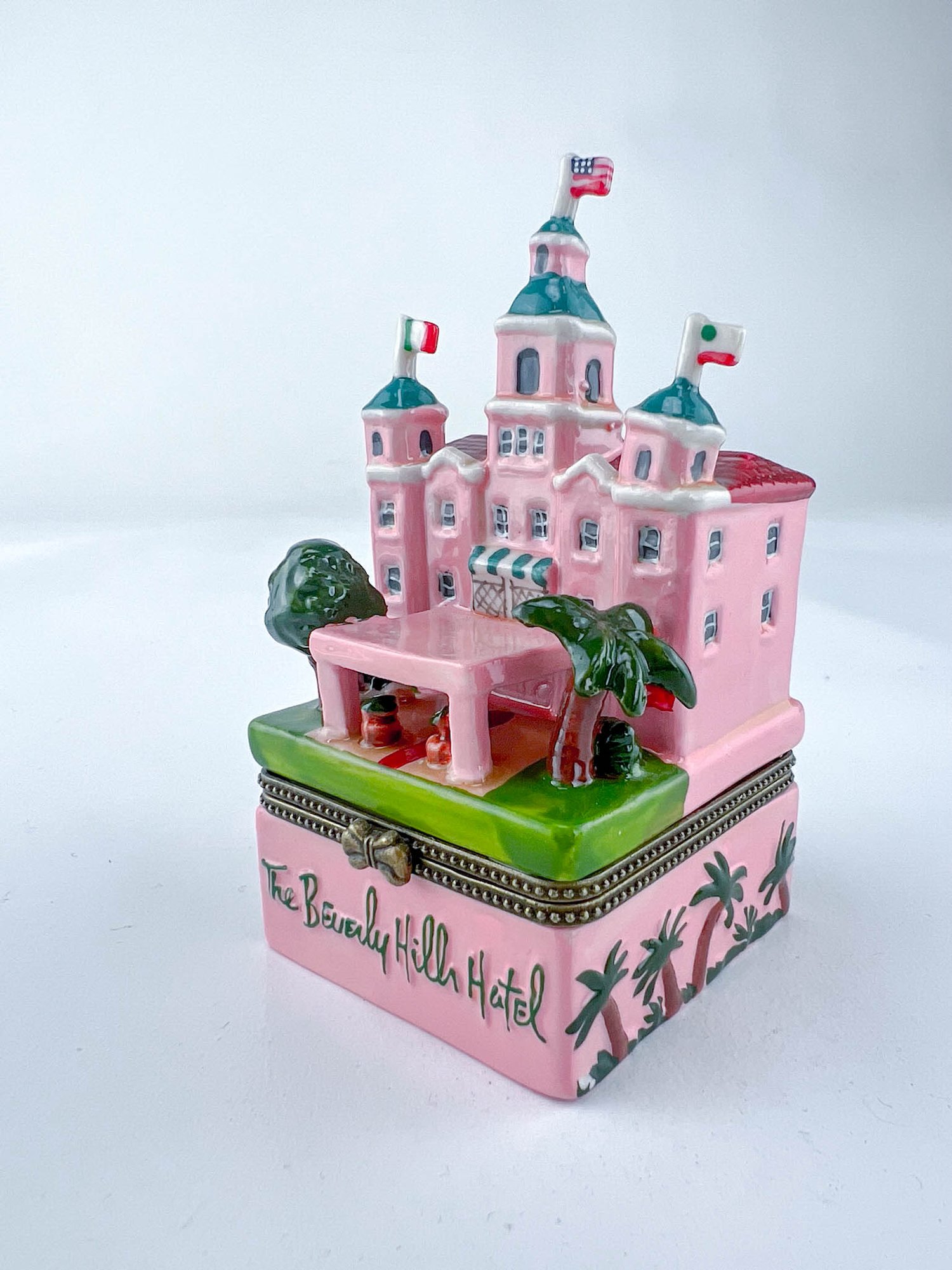 Vintage Rochard Limoges Trinket Box THE BEVERLY HILLS HOTEL (with