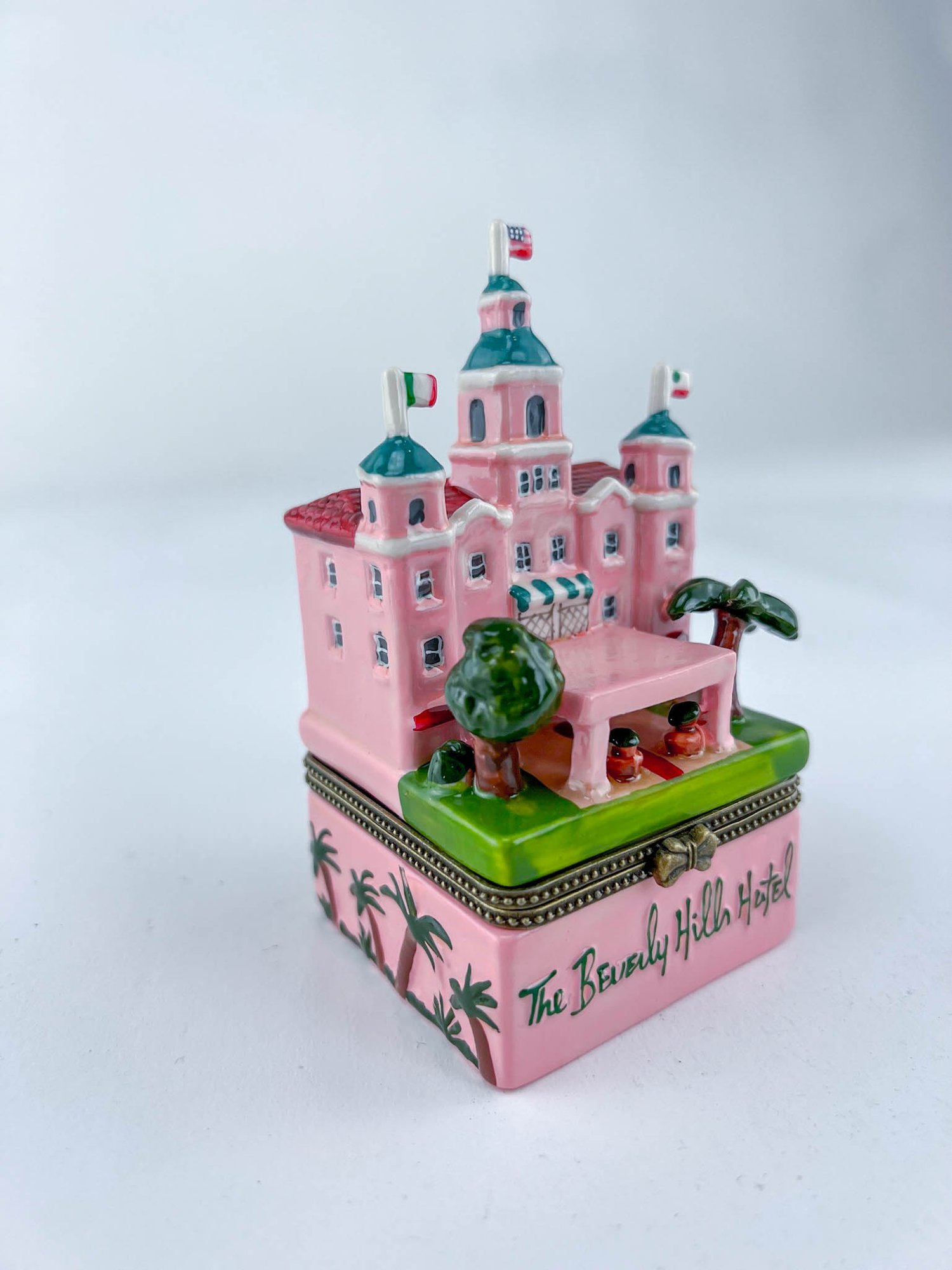 Vintage Rochard Limoges Trinket Box THE BEVERLY HILLS HOTEL (with