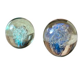 Phenomenal 6' Abstract Handblown Glass Art Paperweights