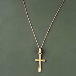 14kt Gold Cross And Chain