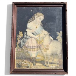 1874 THOMAS KELLY COLOR LITHOGRAPH 'MY PLAYMATE'