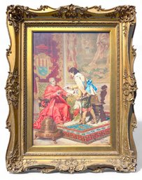 Francesco Coleman (1851-1918) Framed Original Watercolor On Board