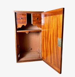 Antique Mahogany Wooden Traveling Case