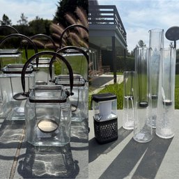 Eleven Glass Table Top Tea Light Hurricanes