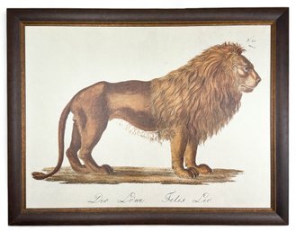 Restoration Hardware Large Framed Of Lion Painting Printed On Canvas