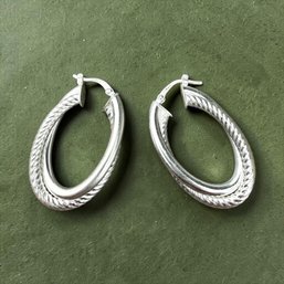 Jacmel Double Twisted Hoop Sterling Silver Earrings