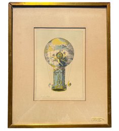 Air Ballon, Color Plate From 1956 'Balloons' By Ariel Press, Framed