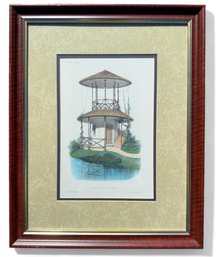 Colored Lithographic Plate From 'Habitations Champetres'