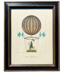 Phenomenal Lithographic Print, Ascension From Balloon By Ariel Press 1956