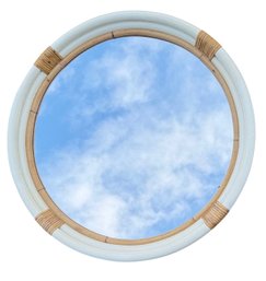 Serena And Lily 35' Marina Round Rattan Mirror