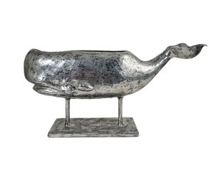 Large Pottery Barn Aluminum Whale Ice Bucket Or Serving Dish