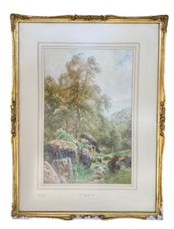 Harry Sutton Palmer, 1854-1933 Boulders And Birches, Original Watercolor