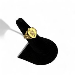 Sterling Silver And Gold Vermeil Rose Cocktail Ring