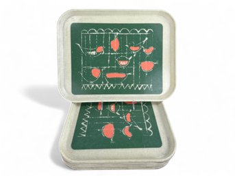 Mid Century Modern Cambro Camtray Fiberglass Trays, 10 Pcs