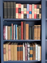 (7) SHELF FEET OF HARDCOVER BOOKS