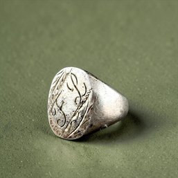 Antique Sterling Silver Signet Ring
