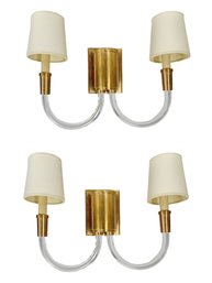 Pair, Visual Comfort Thomas O'Brien Vivian Double Sconce